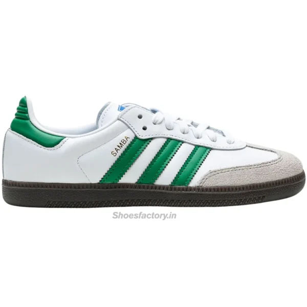 Adidas Samba White Green | Adidas first copy shoes for men