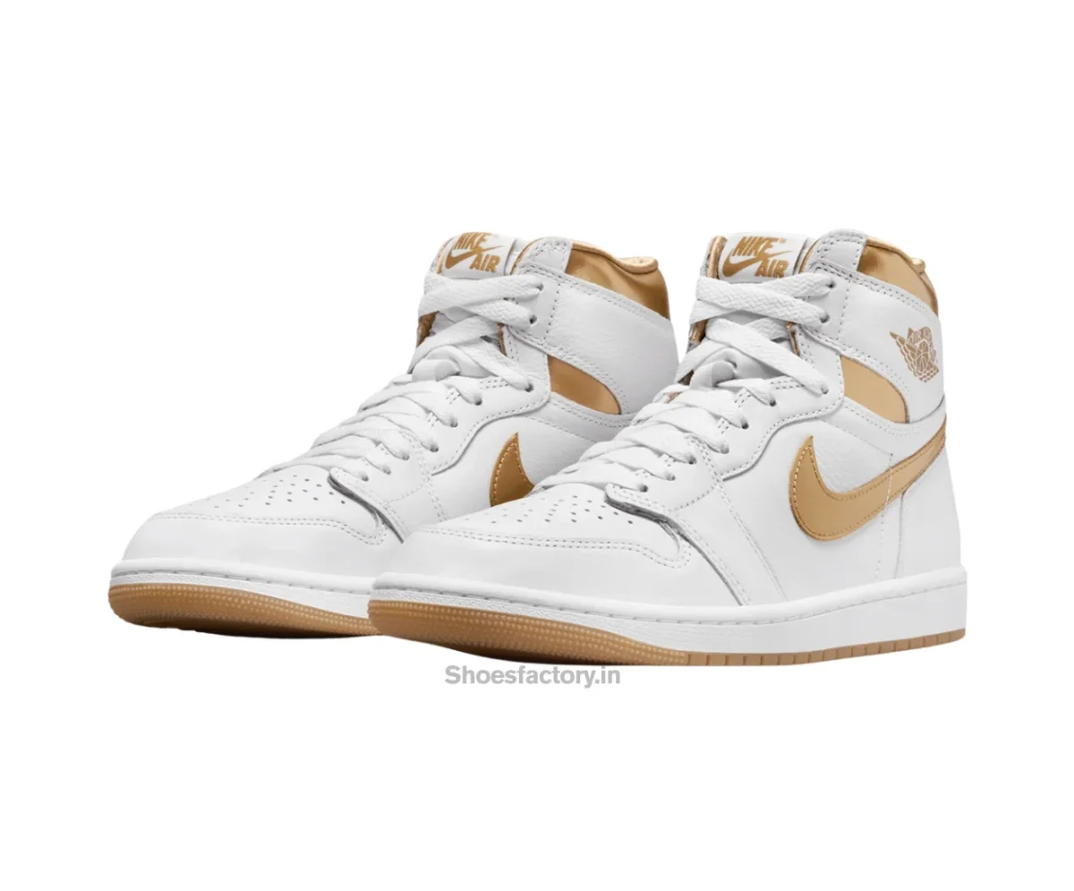 Nike air jordan retro 1 high Metallic Gold - Nike First Copy Shoes