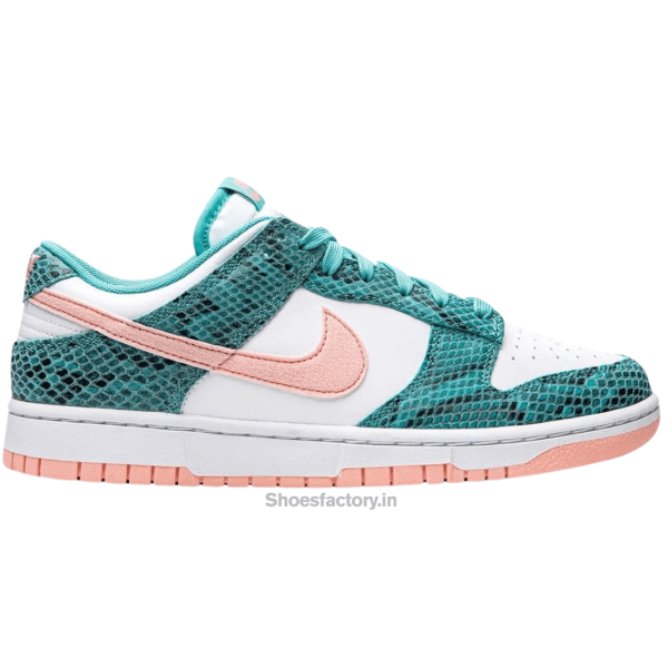 Nike Dunk Low Washed Teal Snake Skin - Nike First Copy Shoes