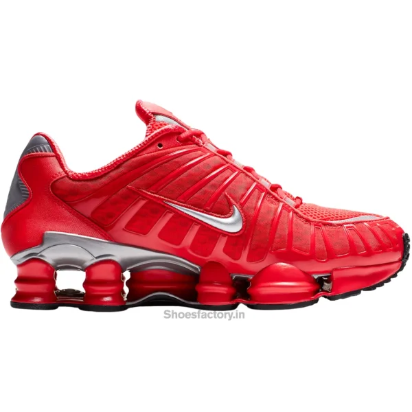 Nike Shox TL Speed Red and Metallic Silver - Nike First Copy Shoes