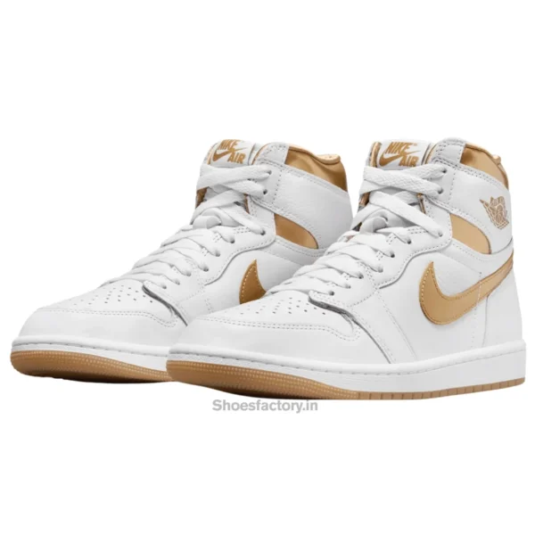 Nike air jordan retro 1 high Metallic Gold - Nike First Copy Shoes