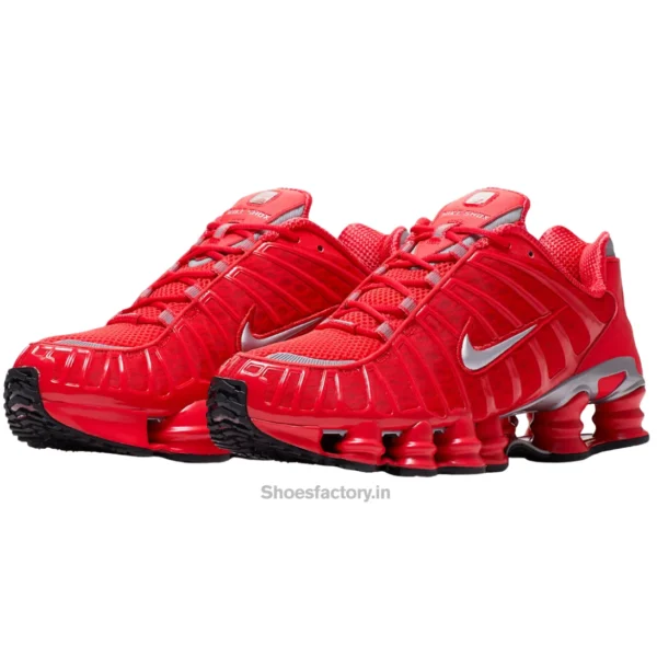 Nike Shox TL Speed Red and Metallic Silver - Nike First Copy Shoes