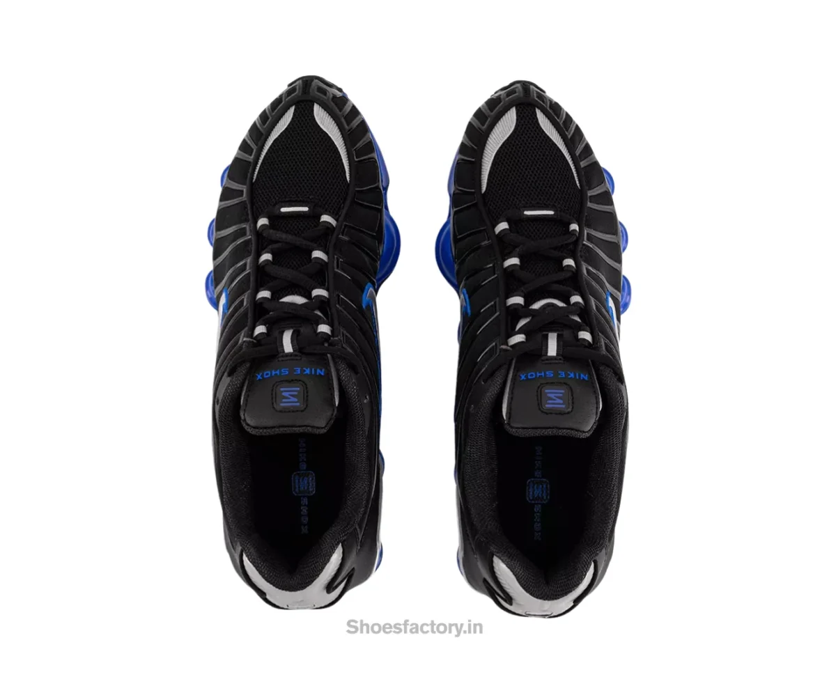Nike Shox Tb Trainer Metallic Black Silver Blue - Nike First Copy Shoes