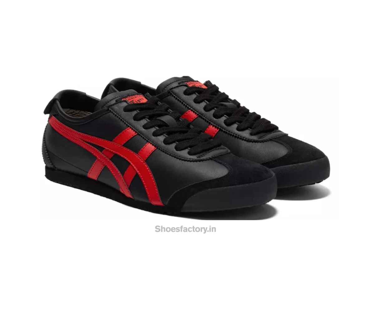 Onitsuka Tiger Mexico 66 Black-Classic Red - Onitsuka Tiger First Copy Shoes