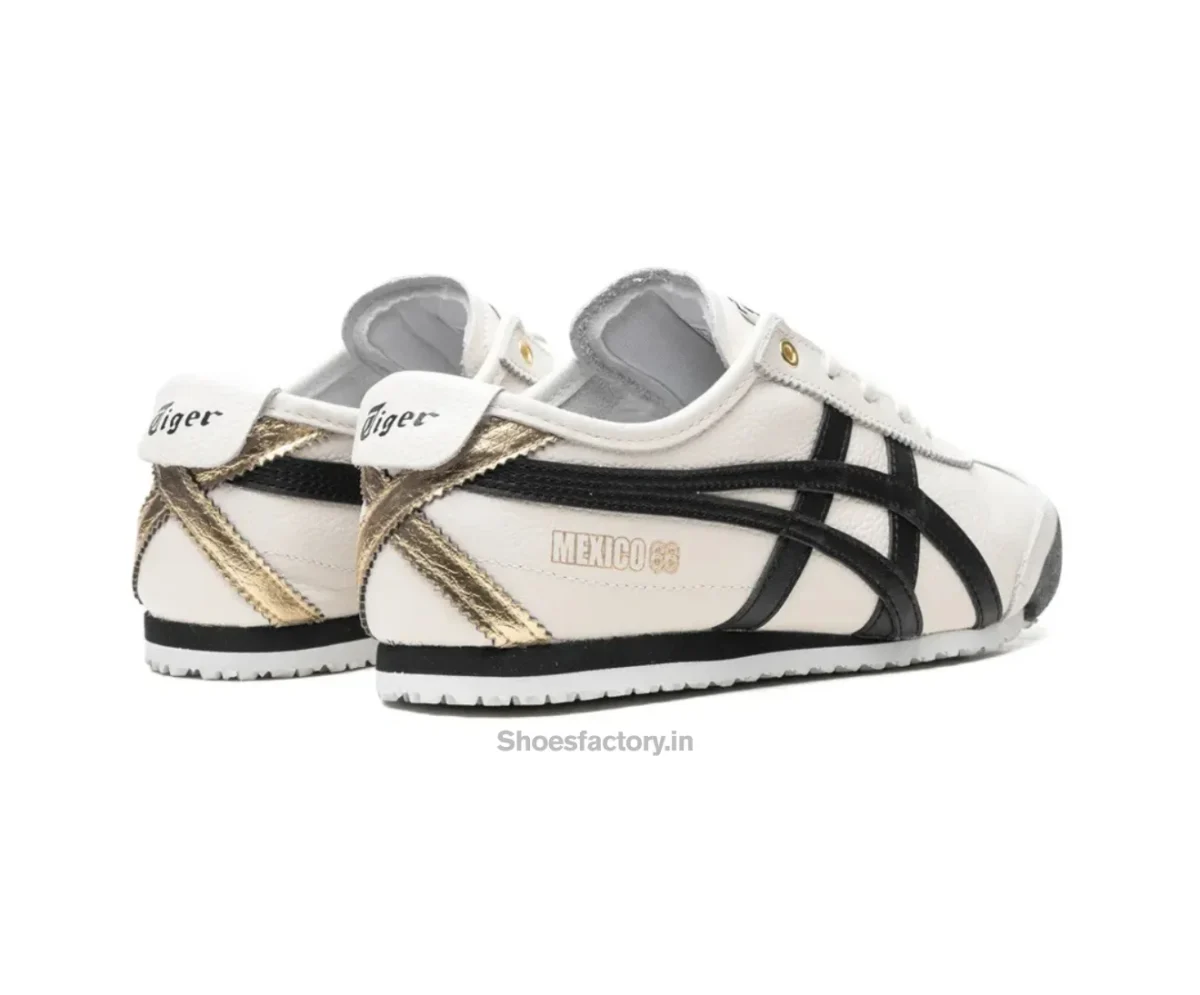 Onitsuka Tiger Mecico 66 Cream Black Gold - Onitsuka Tiger First Copy Shoes