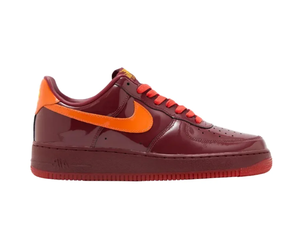 Nike Air Force 1 Low Patent Leather Dark Team Red - Nike First Copy Shoes