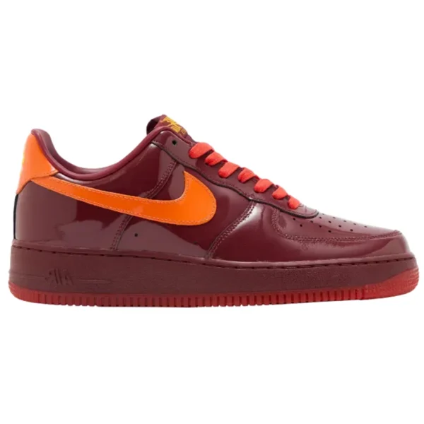Nike Air Force 1 Low Patent Leather Dark Team Red - Nike First Copy Shoes