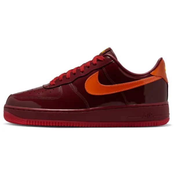 Nike Air Force 1 Low Patent Leather Dark Team Red - Nike First Copy Shoes
