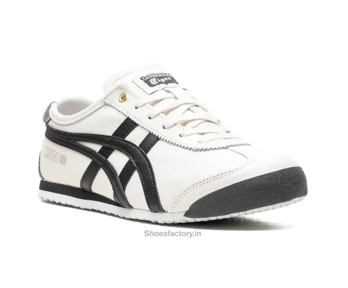 Onitsuka Tiger Mecico 66 Cream Black Gold - Onitsuka Tiger First Copy Shoes