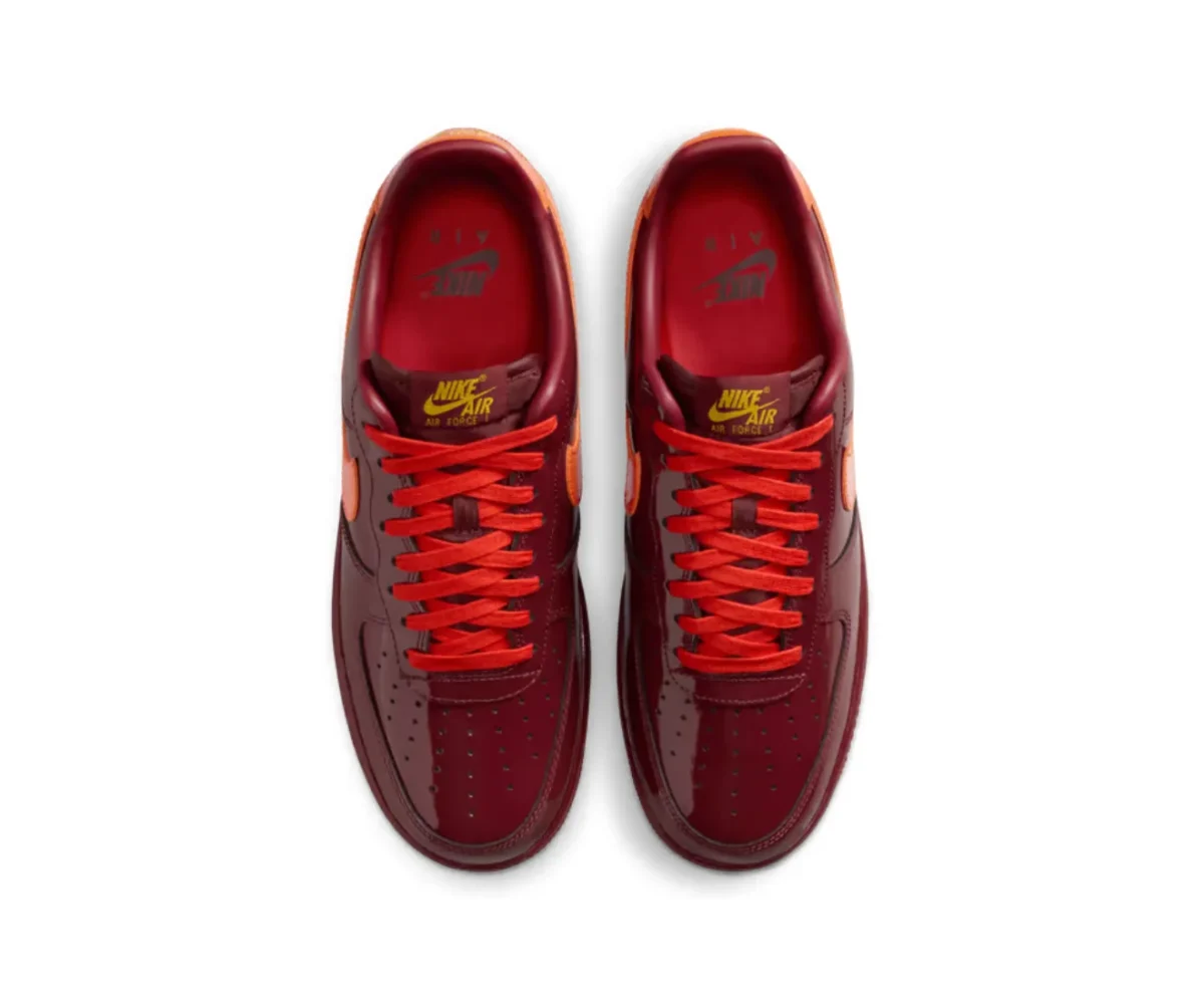Nike Air Force 1 Low Patent Leather Dark Team Red - Nike First Copy Shoes