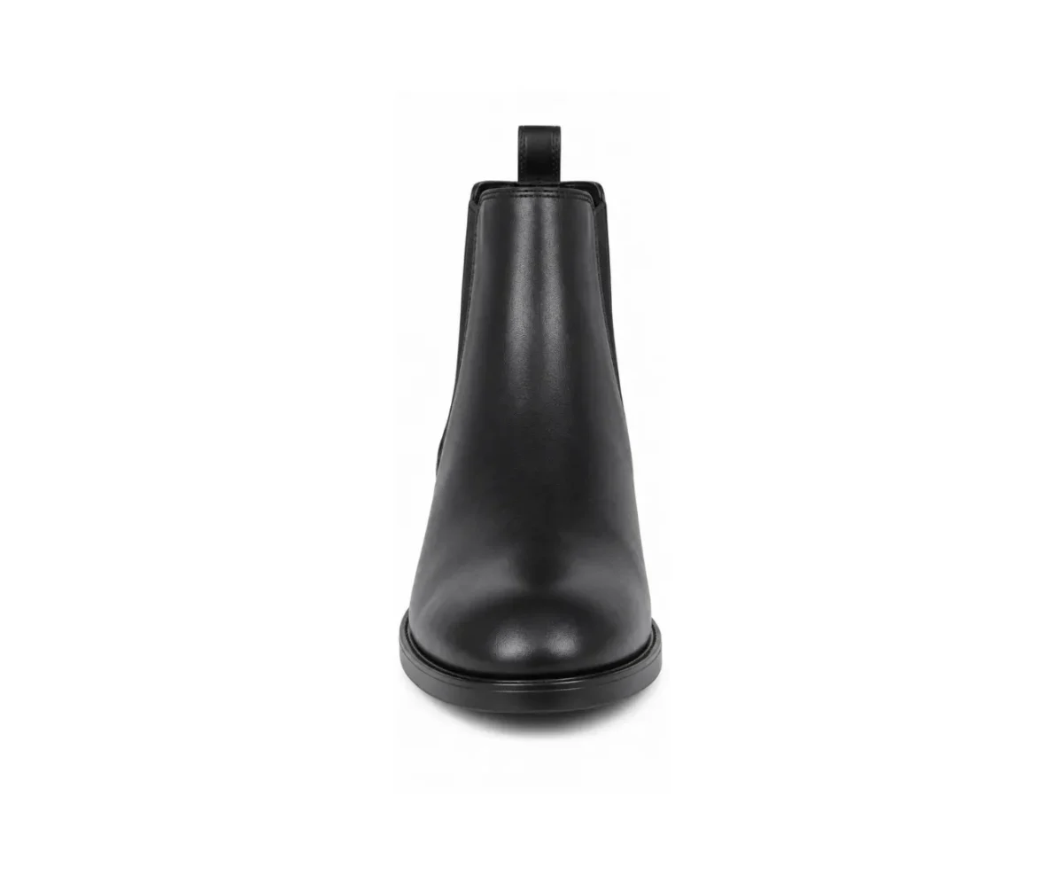 Zara Black Smooth Chelsea Boots - First Copy Formal Shoes For Men