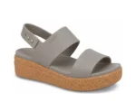 Crocs Sandal Heel Grey & Cork - First Copy Crocs For Women