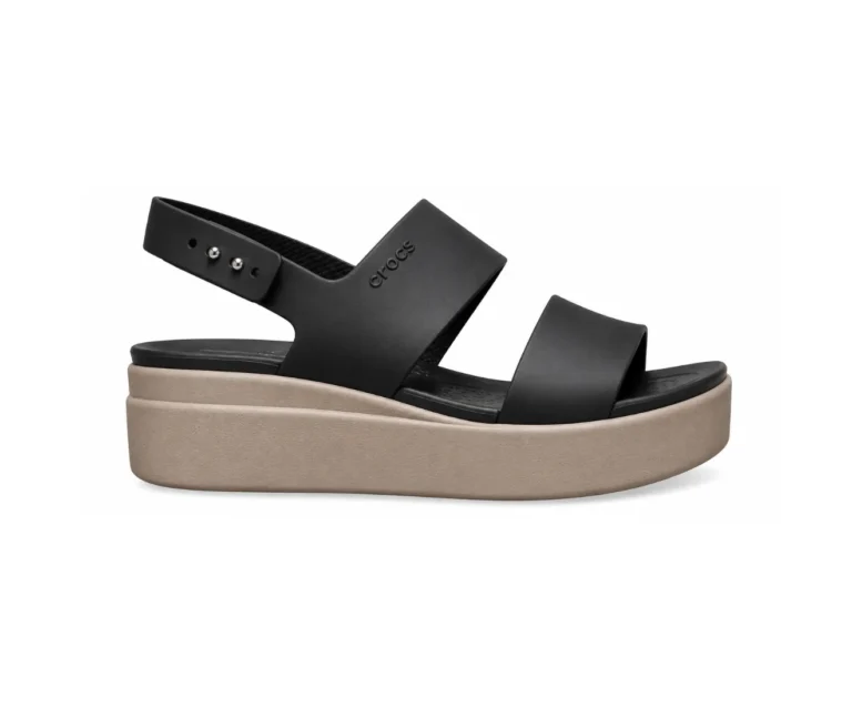 Crocs sandals Heel Black & Mushroom Crocs - First Copy Crocs For Women
