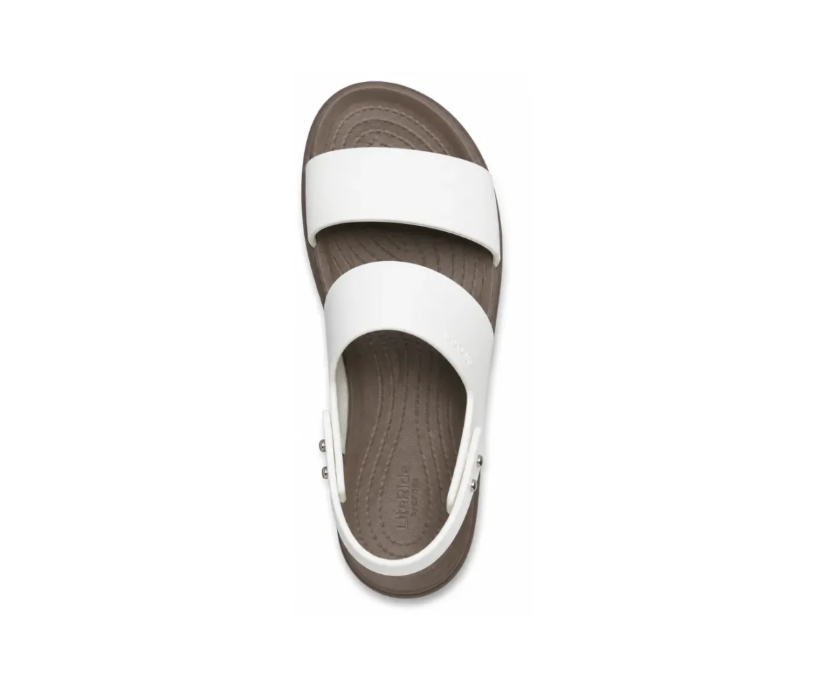 Crocs Sandals Heels White & Brown - First Copy Crocs For Women