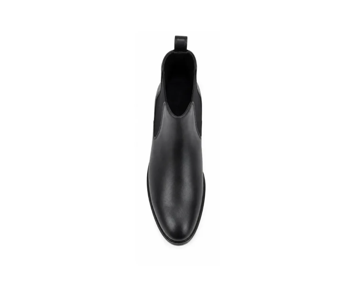 Zara Black Smooth Chelsea Boots - First Copy Formal Shoes For Men