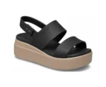 Crocs sandals Heel Black & Mushroom Crocs - First Copy Crocs For Women