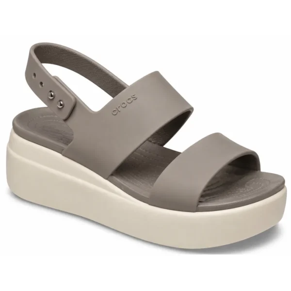 Crocs Sandals Heels Mushroom & White - First Copy Crocs For Women
