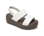 Crocs Sandals Heels White & Brown - First Copy Crocs For Women