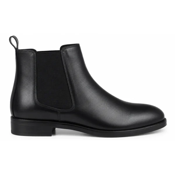 Zara Black Smooth Chelsea Boots - First Copy Formal Shoes For Men
