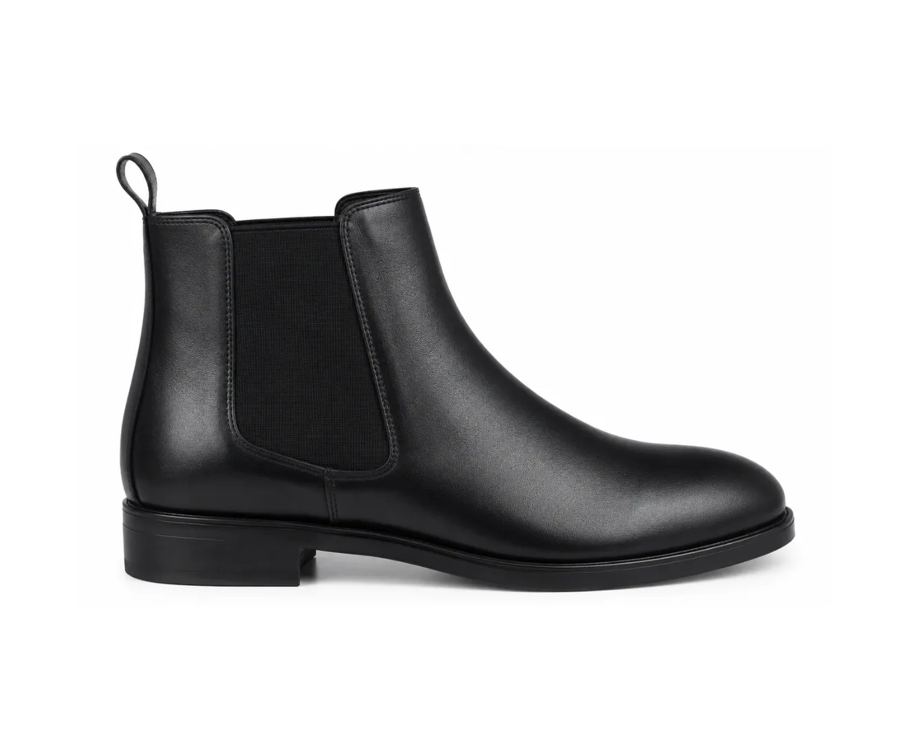 Zara Black Smooth Chelsea Boots - First Copy Formal Shoes For Men
