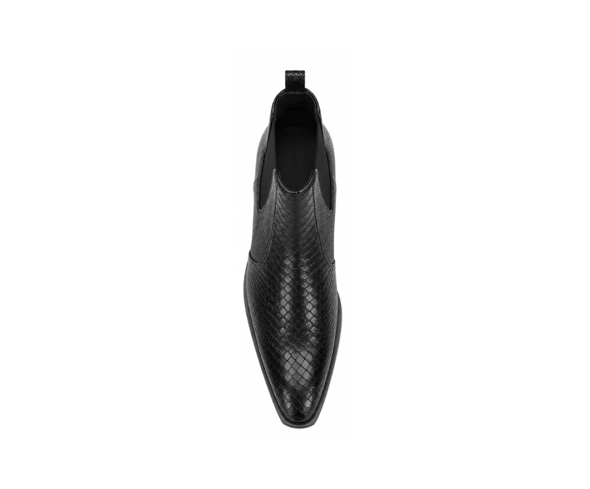 Zara Croco Chelsea Boots - First Copy Formal Shoes For Men