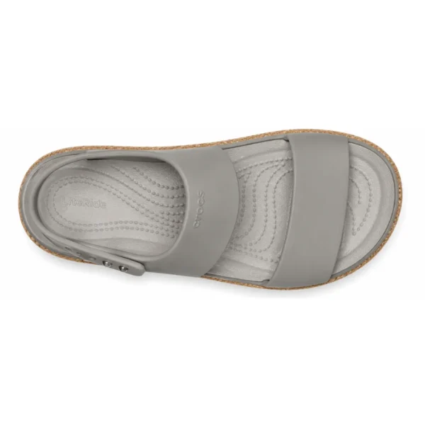 Crocs Sandal Heel Grey & Cork - First Copy Crocs For Women