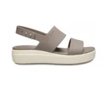 Crocs Sandals Heels Mushroom & White - First Copy Crocs For Women
