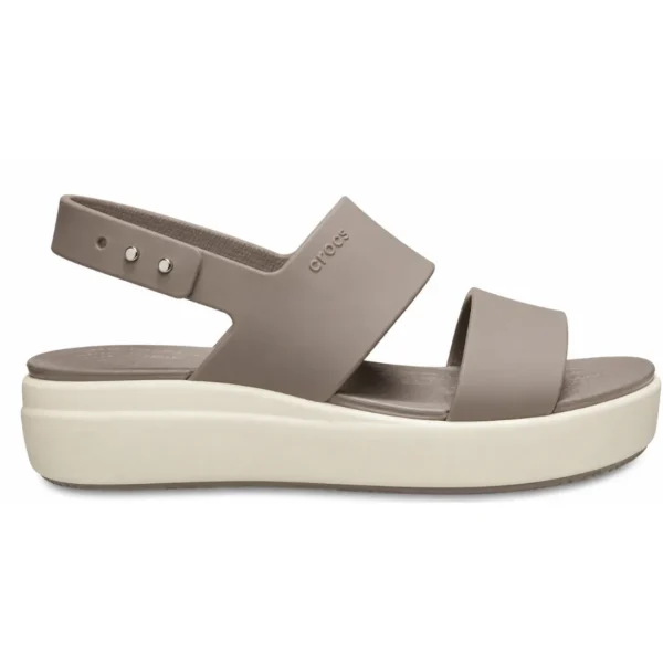 Crocs Sandals Heels Mushroom & White - First Copy Crocs For Women