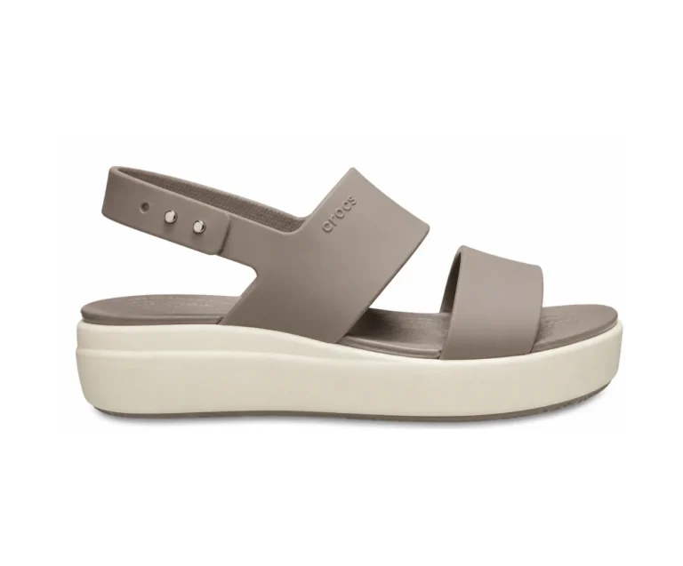 Crocs Sandals Heels Mushroom & White - First Copy Crocs For Women