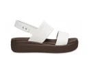 Crocs Sandals Heels White & Brown - First Copy Crocs For Women
