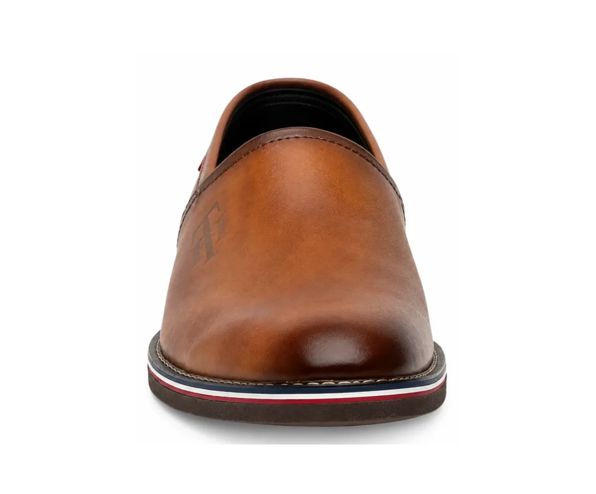 Tommy Hilfiger Tan Camel Brown Moccasins - First Copy Formal Shoes For Men