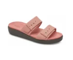 Crocs Sandals Flat Pink & Taupe Crocs - First Copy Crocs For Women