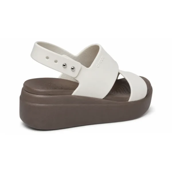 Crocs Sandals Heels White & Brown - First Copy Crocs For Women
