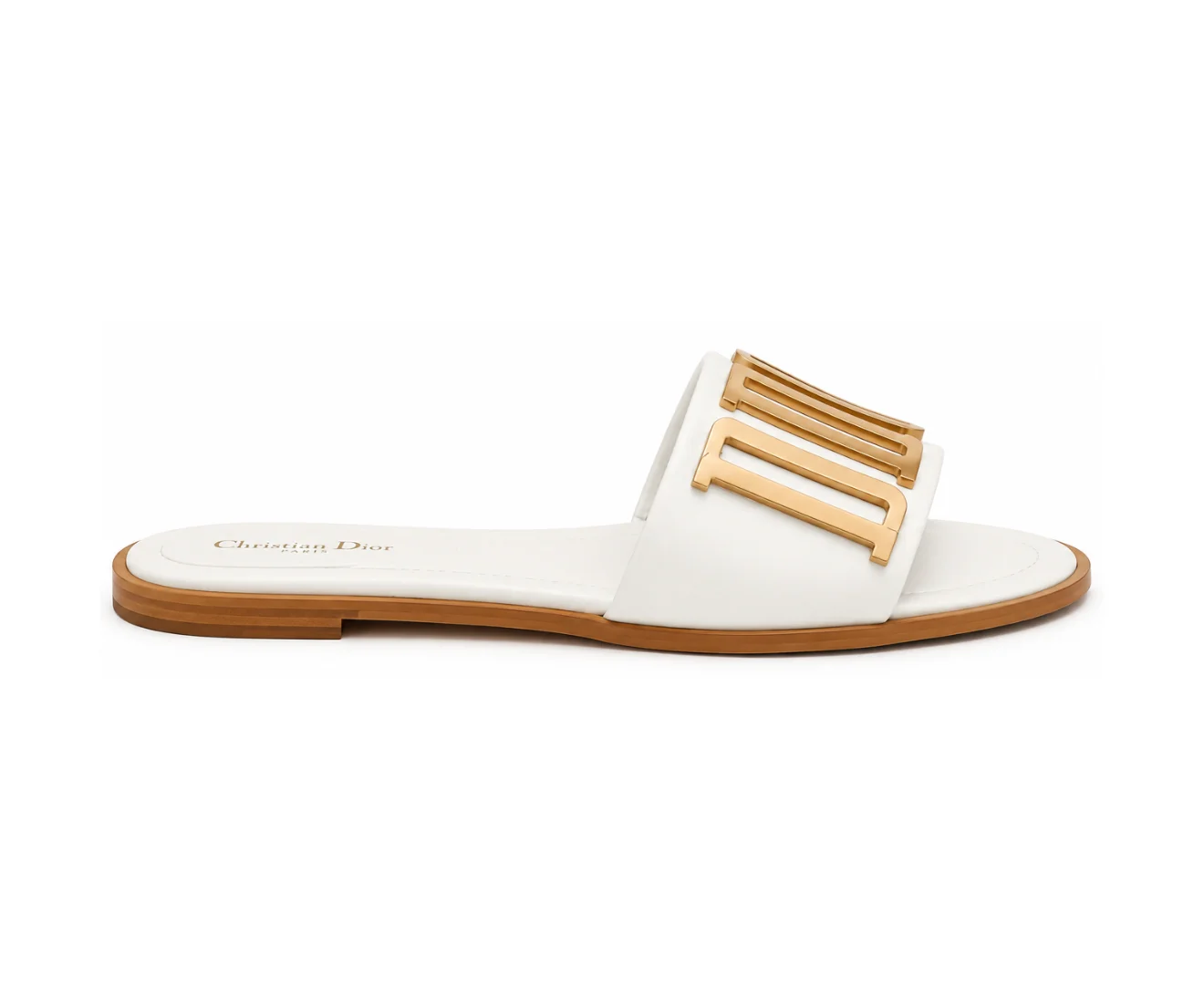 Christain Dior Flats White Golden Christain Dior Flats White Golden