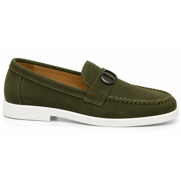 Dior Moccasins Suede Leather Green – First Copy Formal Shoes