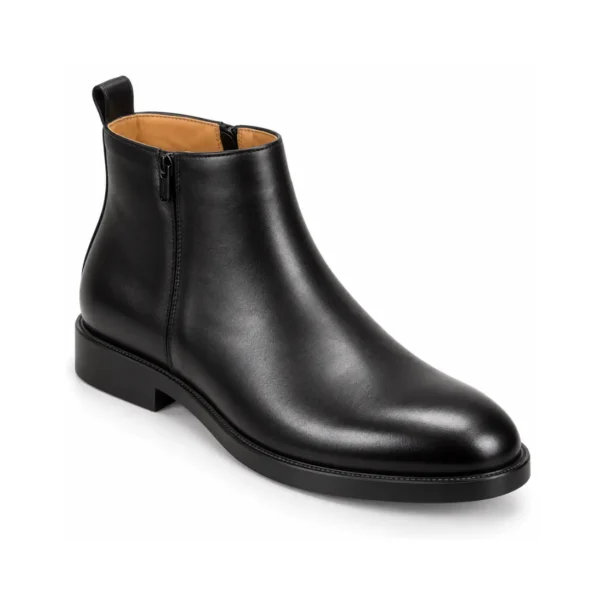 Christian Louboutin Chelsea With Zipper Black Leather - First Copy Formal Shoes