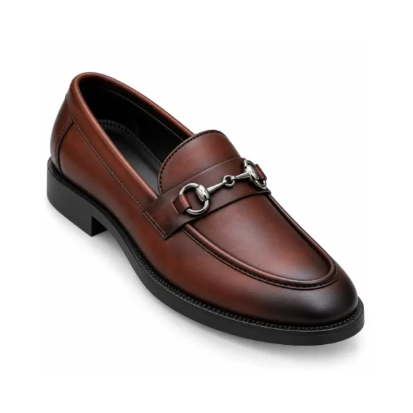 Gucci Loafers Brown With Buckle - First Copy Formal Shoes