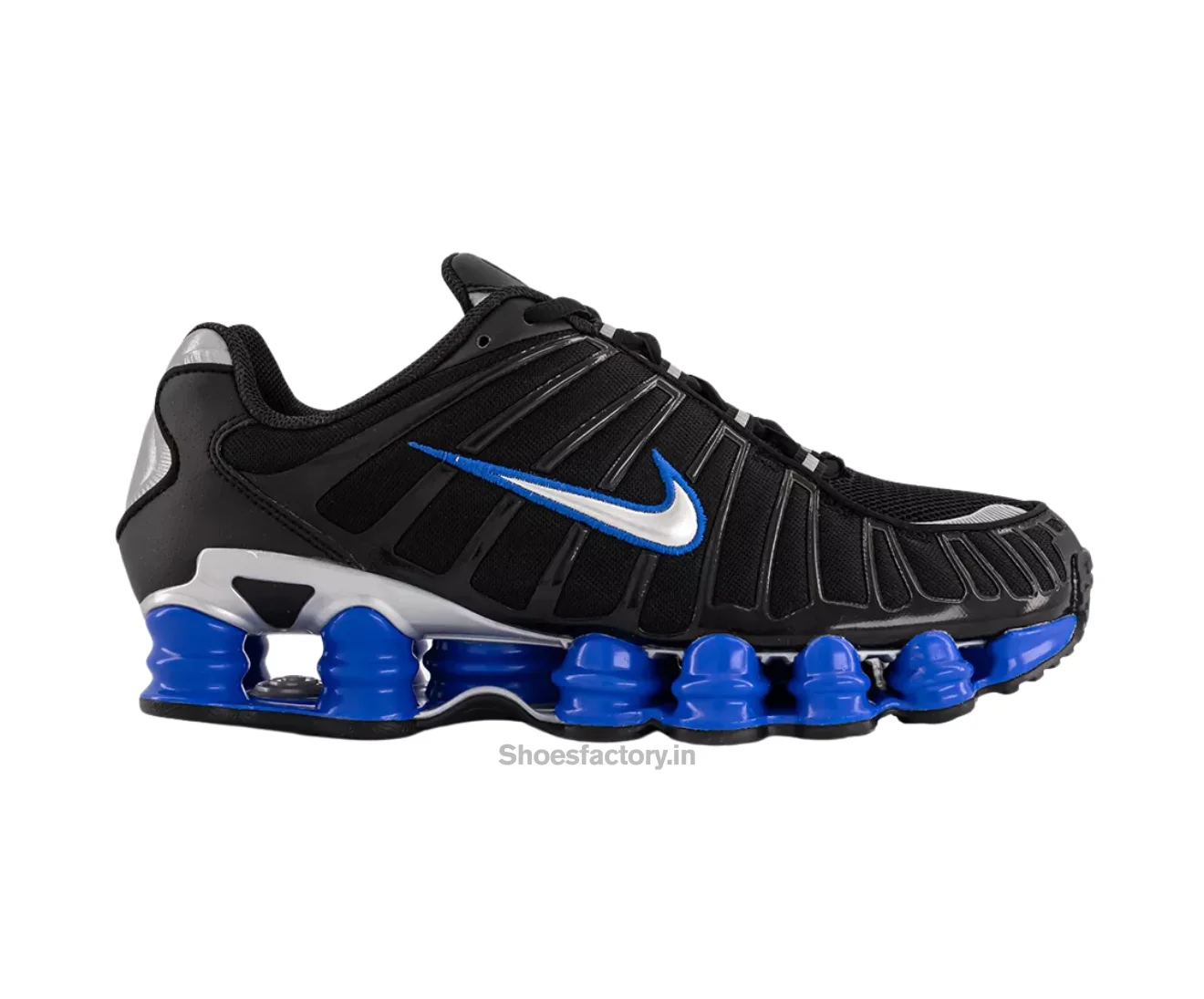 Shox Tb Trainer Metallic Black Silver Blue - First Copy Shoes