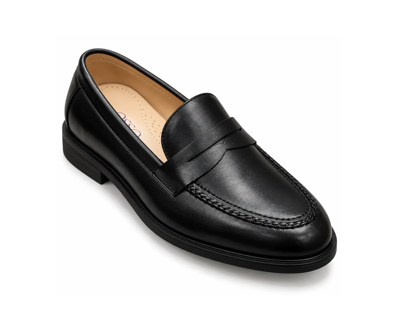 Rosso Brunello Leather Moccasins Black - First Copy Formal Shoes