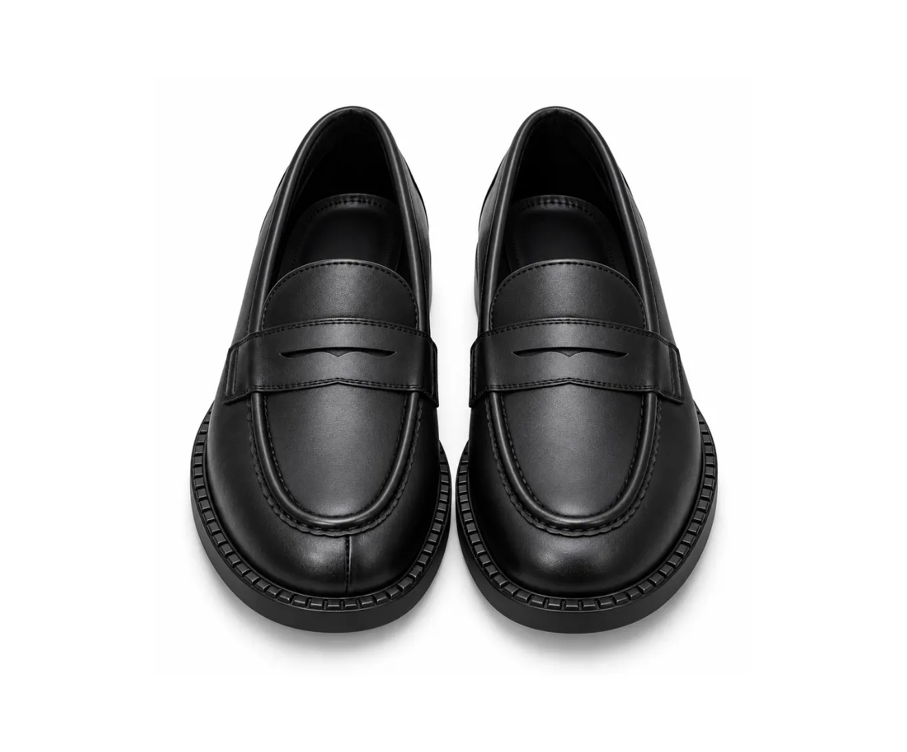 Rosso Brunello Leather Double Design Moccasins Black - First Copy Formal Shoes