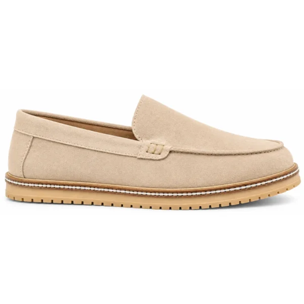 Zara Moccasins Skin Colour Suede Leather - First Copy Formal Shoes
