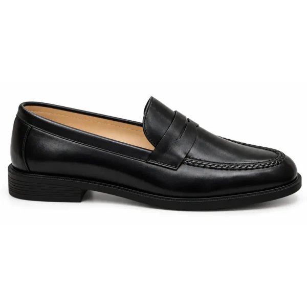 Rosso Brunello Leather Moccasins Black - First Copy Formal Shoes