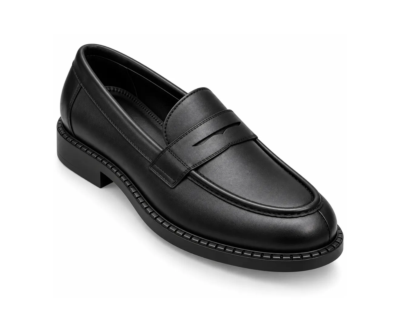 Rosso Brunello Leather Double Design Moccasins Black - First Copy Formal Shoes