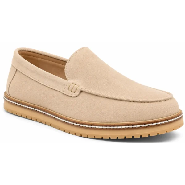 Zara Moccasins Skin Colour Suede Leather - First Copy Formal Shoes