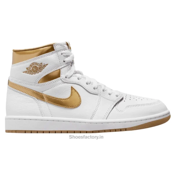 Nike Air Jordan Retro 1 High Metallic Gold - Jordan First Copy Shoes