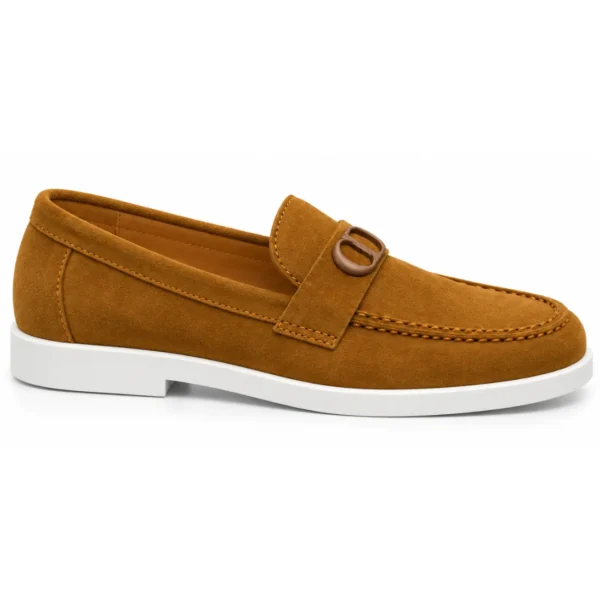 Dior Moccasins Suede Leather Tan - First Copy Formal Shoes