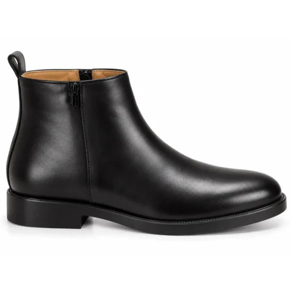 Christian Louboutin Chelsea With Zipper Black Leather - First Copy Formal Shoes