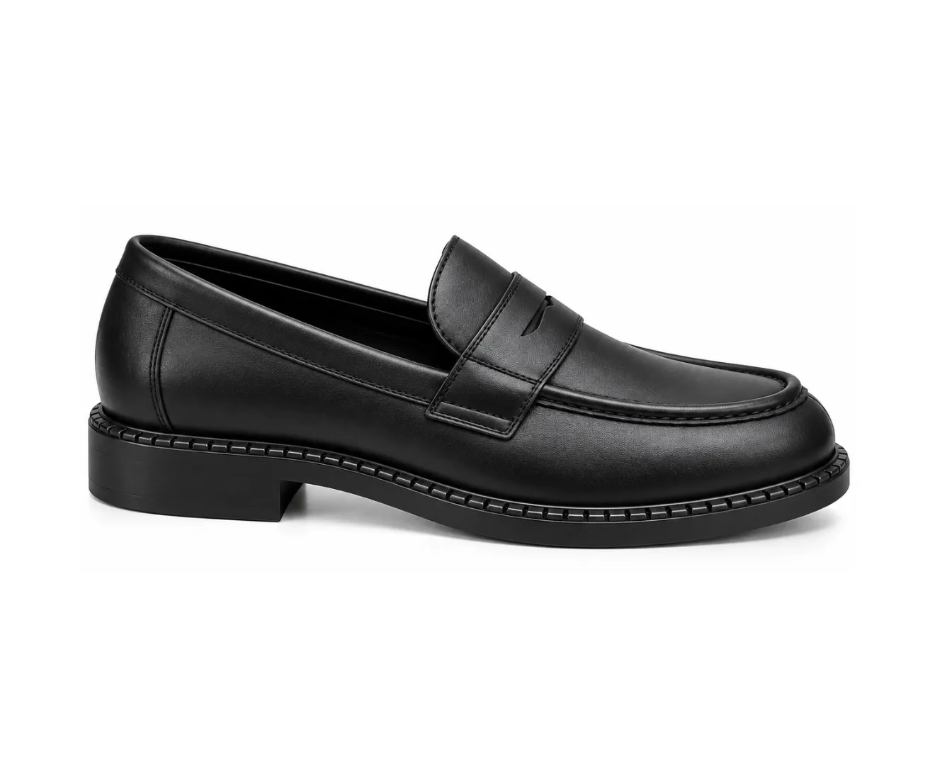 Rosso Brunello Leather Double Design Moccasins Black - First Copy Formal Shoes