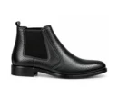 Grey Code Crocodile Chelsea Black Leather - First Copy Formal Shoes
